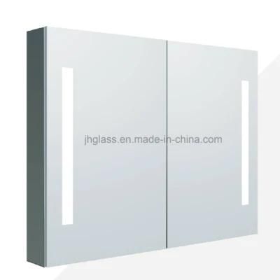 IP44 Vanity Bathroom Mirror Cabinet with Light Aluminum Frame