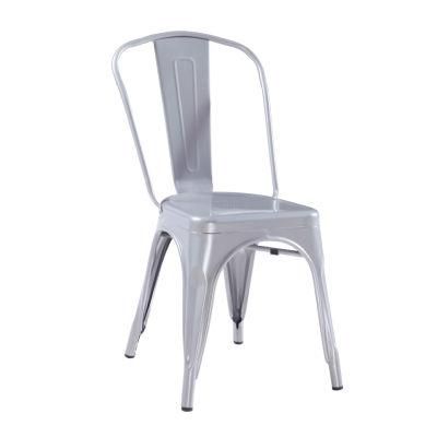 Modern Home Restaurant Kitchen Furniture Stackable Metal Chair for Garden and Outdoor Use