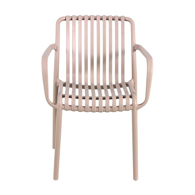 Wholesale Outdoor Furniture Modern Style Garden Furniture Provo Plastic Chair Eco-Friendly PP Armrest Dining Chair