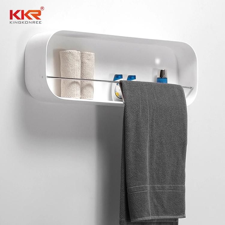 Wall Floating Resin Stone Material Easy Maintaince Shampoo Towel Shelf