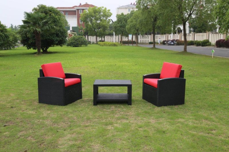 Outdoor Fur Rattan Patten Chair Armrest Coffee Table Patio Courtyard Lounge Leisure Garden Sofa Set in Home Furniture Modern Garden Sets PP Sofa Wholesale Ratta