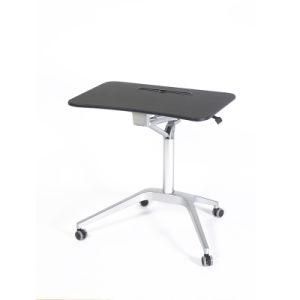 Modern Pneumatic Lifting Table, Laptop Table, Training Table and Lecture Table Can Be Lifted at Will with Wheels.