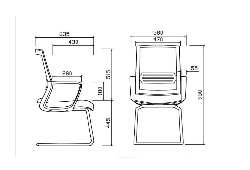 Modern Conference Reception Room Chair/Executive Ergonomic MID Back Office Chairs for Visitors