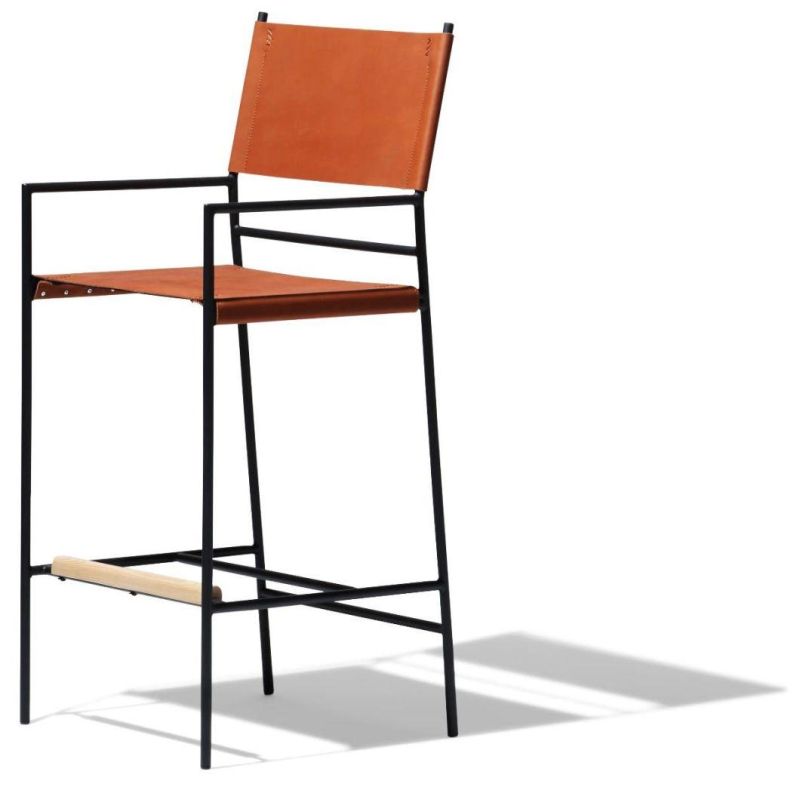 Modern Furniture High Strength Steel Frame with Leather Seat Leisure Bar Chair