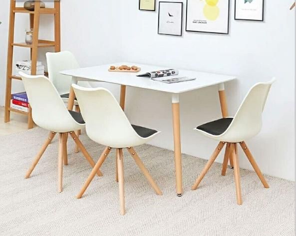 Wholesale Restaurant Dining Chair Furniture Wooden Legs Fabric PU Leather Cushion Plastic Chair