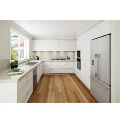 Lower Price Self Assemble Wooden Lacquer White Cabinets in Kitchen