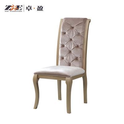 Elegant Wooden Design Fabric Dining Chair in Dining Room Furniture