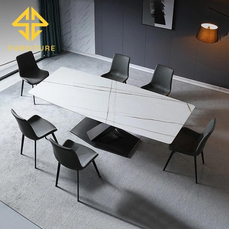 Foshan Luxury Slate Rectangular Rock Dining Table