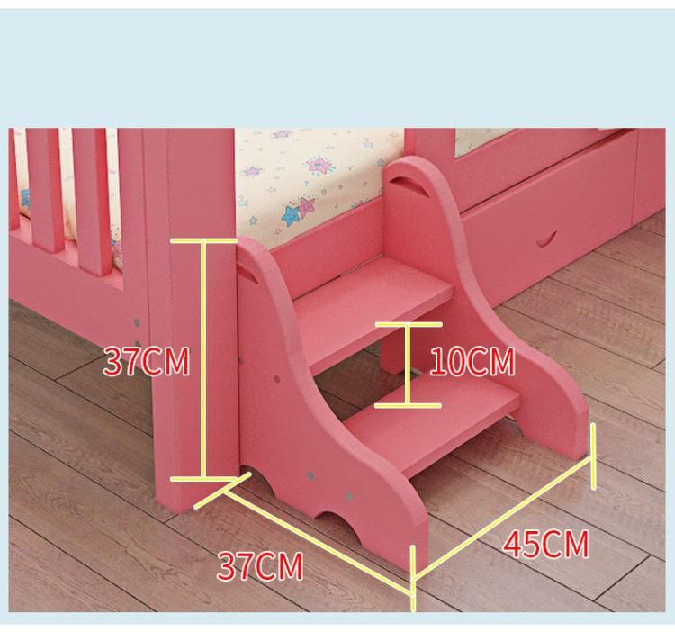 Wooden Bed Children′s Bed with Guardrail Safety Widening Baby Bed