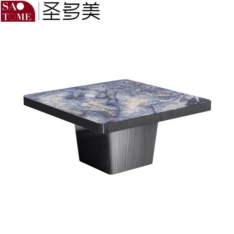 Luxury Living Room Furniture Steel Frame Square Coffee Table