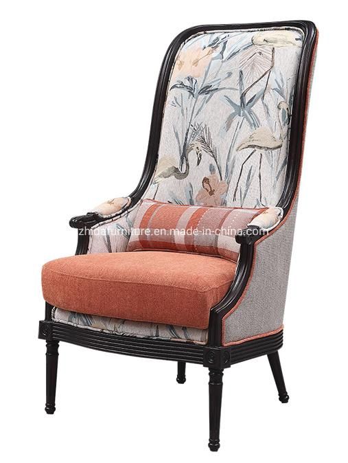 Chinese Style High Back Hotel Decoration Living Room Chair
