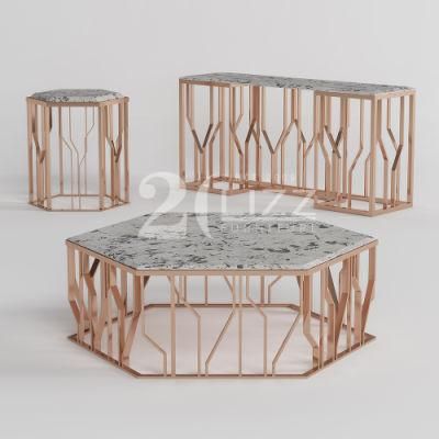 Wholesale Luxury Modern Design Marble Sintered Stone Coffee Table for Home Living Room Side Table