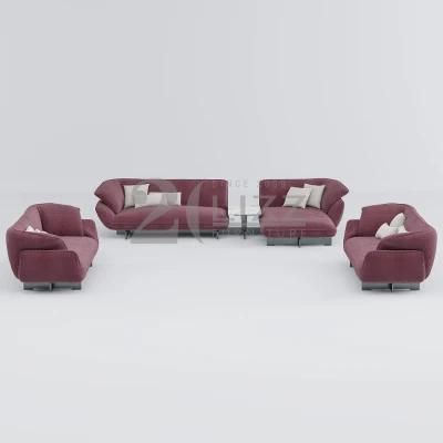 Comfortable Modern Furniture Home Hotel Office Leisure Modular Velvet Fabric Sofa