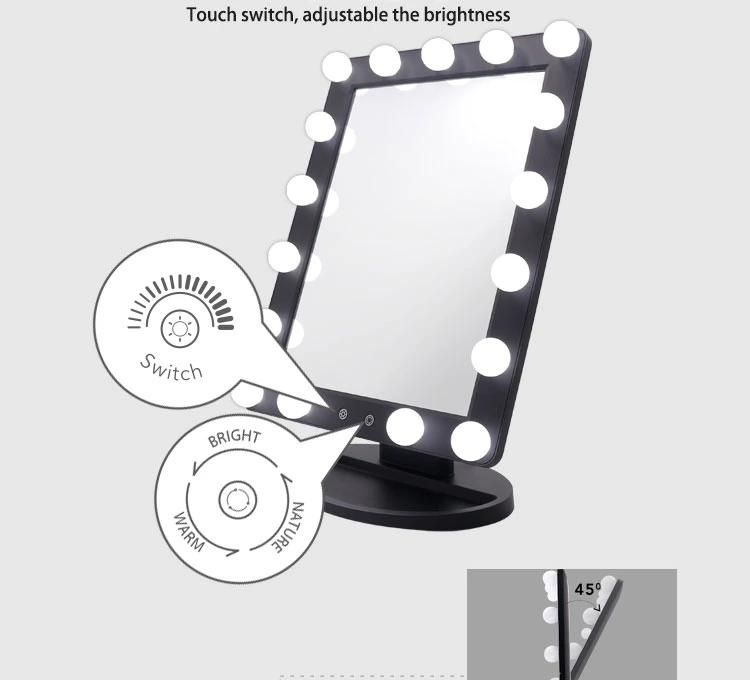 Hollywood Lighted Makeup Mirror with Dimmerable LED Bulbs