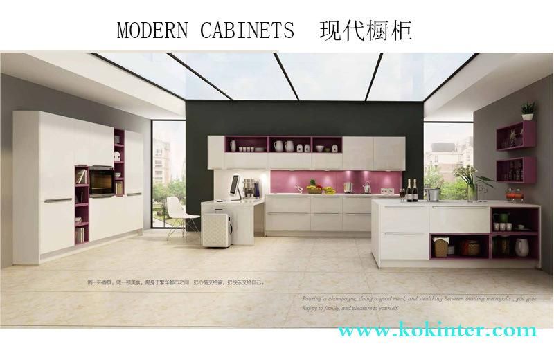 MDF/MFC/Plywood Particle Board Modern Kitchen Cabinets of Kok012