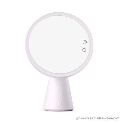 Desktop Round Portable Makeup Vanity Beauty LED Mirror