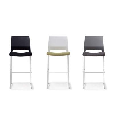 Office Furniture Mesh Seat Cushion Coated High Legs Custom Modern Coffee Restaurant Stool Bar Chair