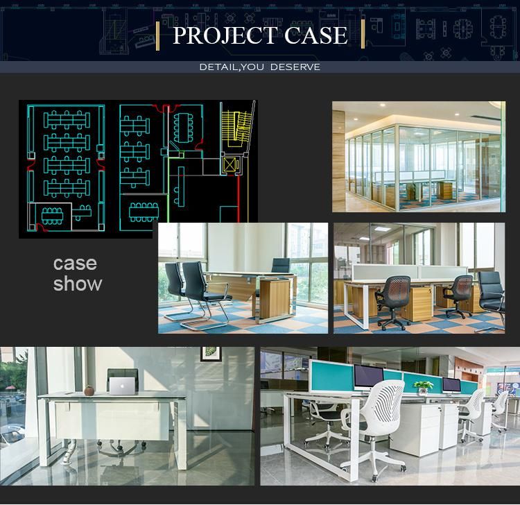 Modern Modular Office Furniture Linear Workstation Table 4 Seater Staff Cluster Office Desk