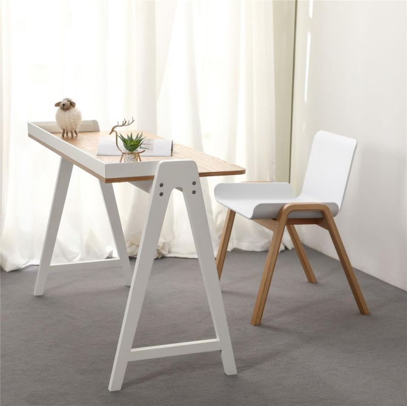 Wholesale Factory Price Dinner Study Learning Room Restaurant Furniture PP Plastic Chair with Beech Wood Legs