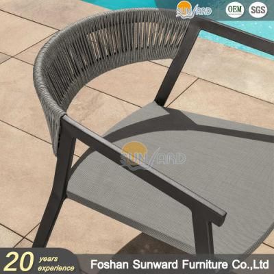 Modern Hot Sale Home Resort Hotel Villa Wicker Rattan Rope Indoor and Outdoor Restaurant Dining Chair Furniture