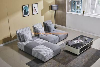 2019 Latest Modern Fabric Living Room European Style Corner Sofa Sectional Furniture Sofa Set