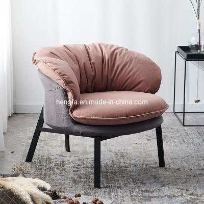 Modern Single Small Sofa Balcony Bedroom Study Sitting Room Fabric Leisure Chair