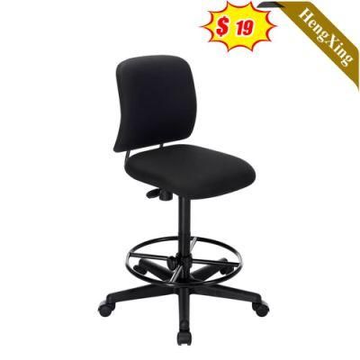 Wholesale Popular Home Office High Fabric Round Seat Stool Teller and Cashier Chair with Footring