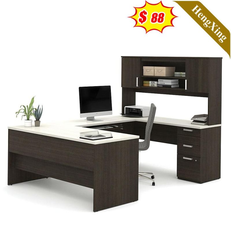 Modern Furniture Wooden CEO Boss Manager Workstation Table L Shaped MDF Executive Desk