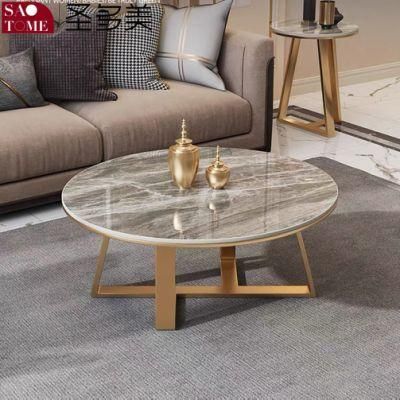 Factory Gold Stainless Steel Slate Desktop Coffee Table