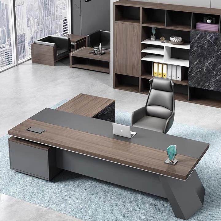 Foshan Design Wooden Upscale Corner Big Boss Office Desk