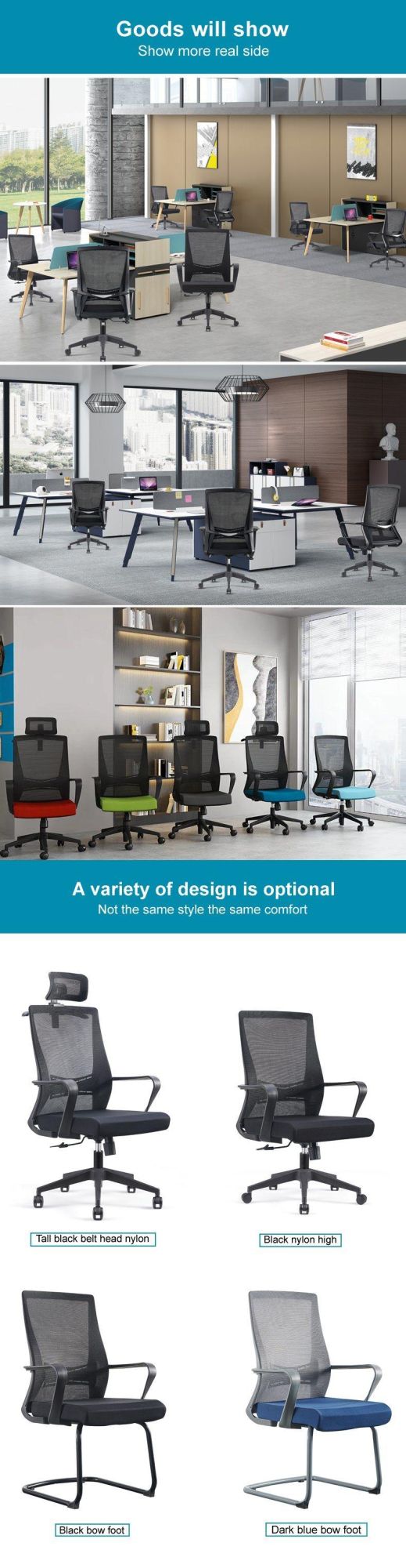 Modern Home Furniture Handlebars Armrest Swivel Training Ergonomic Executive Office Chair