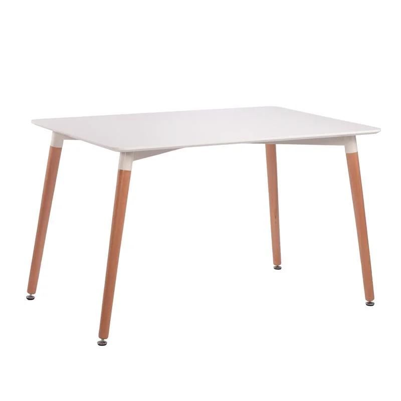 Custom Modern Restaurant Fashion Simple Rectangular MDF Desktop Dining Table