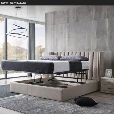 Simple Italian Design Storage Bed for Bedroom Set with Storage USB LED Function