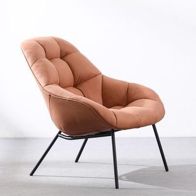 Nordic Style Modern Design Living Room Furniture Metal Legs Leisure Fabric Armchair Cafe Sofa Chair