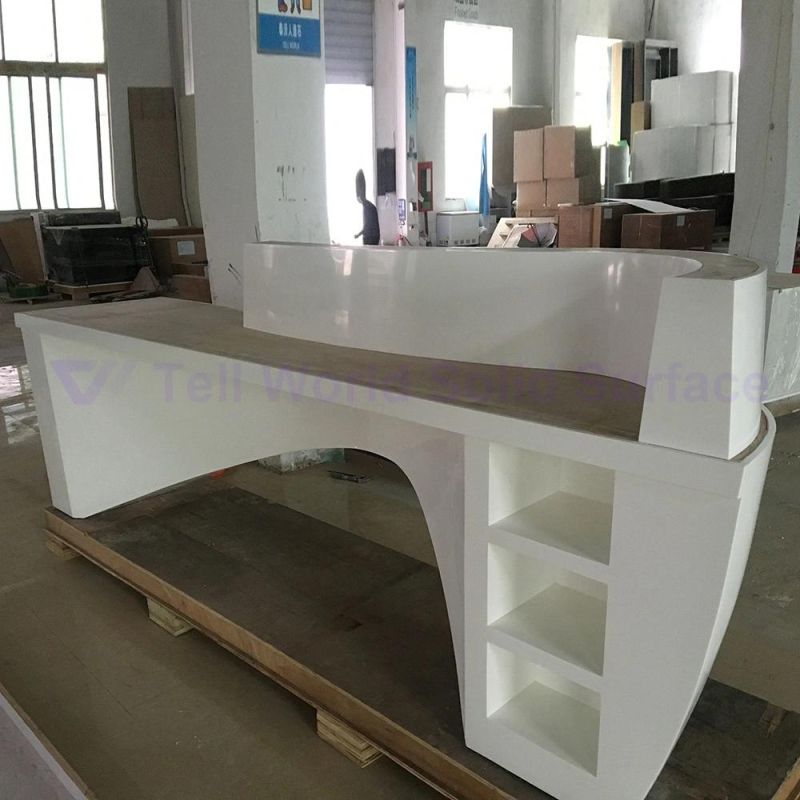 Aritificial Marble Reception Desk Hair Salon Beauty Reception Desk