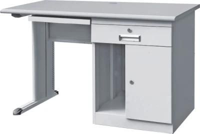 Silver Metal Colour Computer Table with Drawers Cheap Price