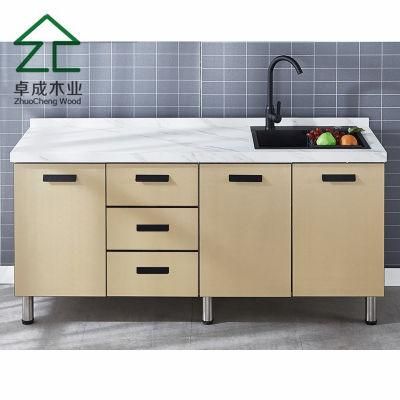 Three Doors Three Drawers Sink Kitchen Cabinet