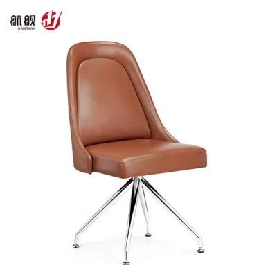 Modern No Wheels Swivel Staff Leather Office Waiting Chair