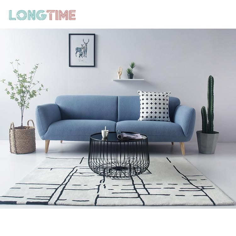 Modular Design Luxury Home Furniture Blue Fabric Sofa