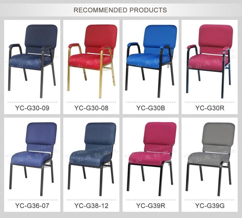 Yc-G81b Popular Customizable Wholesale Metal Church Chair Used