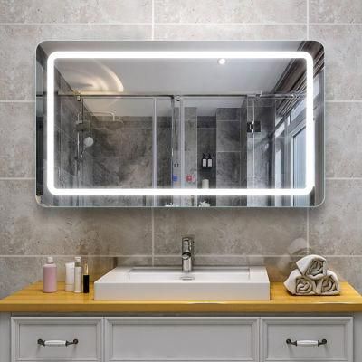 Hotel Wall Mounted Illuminated Smart LED Bathroom Bath Defogger Mirror