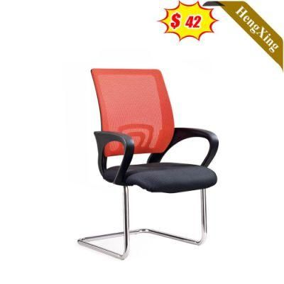 Simple Design Office Chairs Furniture Red Mesh Black Fabric Manager Chair