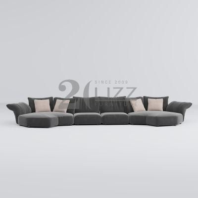 Lizz Living Room Furniture Nordic Minimalist Design Apartment Leisure Velvet Fabric Couch