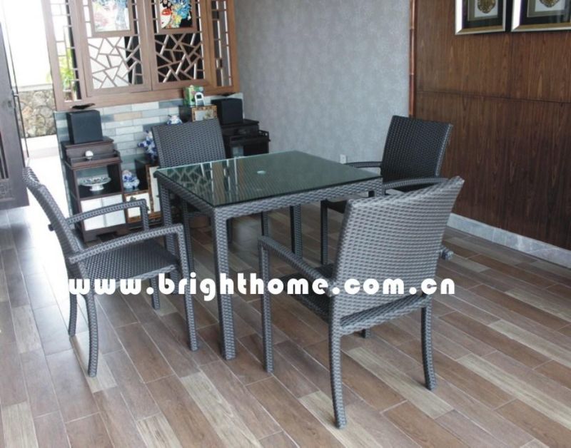 Rattan Coffee Set Aluminum Table and Chair Furniture