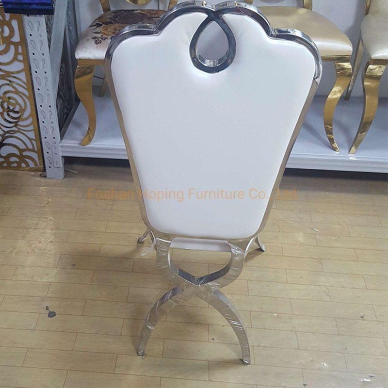 Wedding Rental Stackable Dining Room Cross Back Chairs Used Hot Sale Stainless Steel Wedding Dining Chair Cheap King Throne Chair for Sale