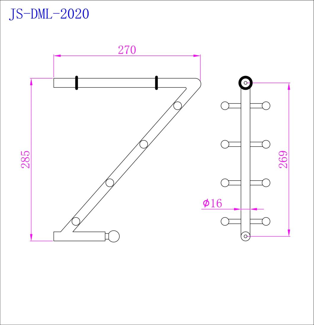 Modern Style Stainless Steel Bathroom Towel Rack SUS304 Rack for Towel Shelf for Wooden and Glass Cc269mm Satin Finish