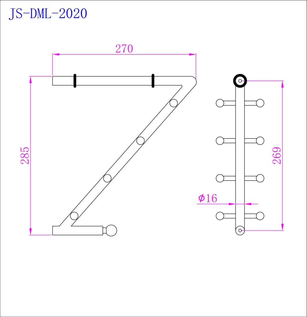 Modern Style Stainless Steel Bathroom Towel Rack SUS304 Rack for Towel Shelf for Wooden and Glass Cc269mm Satin Finish