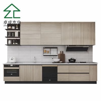 Gray Color Particle Board Kitchen Cabinet with Hinge