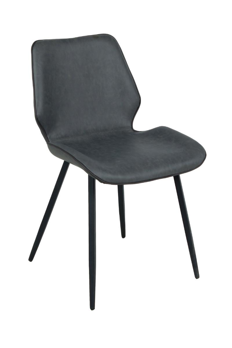 Modern Style Furniture Home PU Leather Metal Frame Leisure Without Armrest Dining Chair