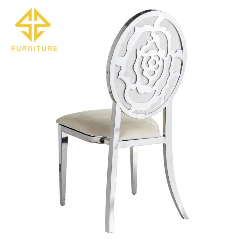 Sawa Modern Flower Shape Back Stainless Steel Chairs for Wedding Hotel Banquet